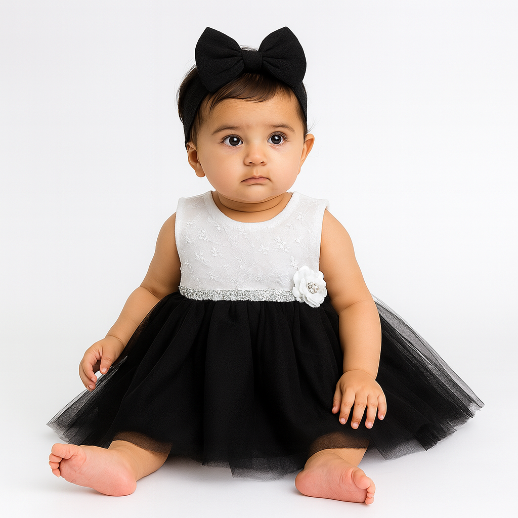 New born frock with tites 0Month-12Month