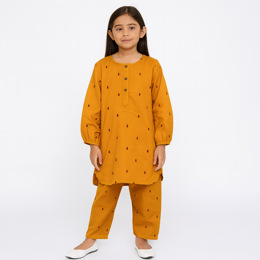 Girl suit khadar fabric