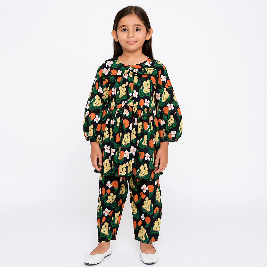 Girl suit cotton fabric