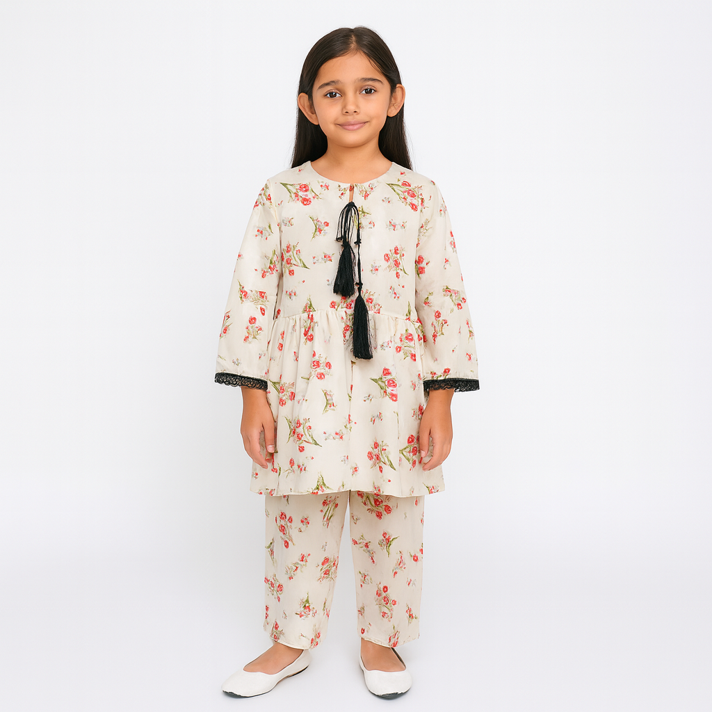Girl suit cotton fabric