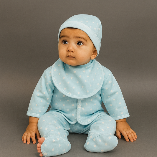 5pc new born 1shirt&2trouser with bib and cap