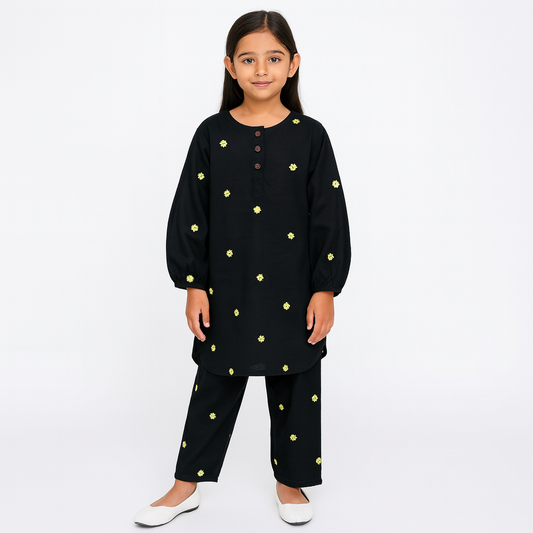 Girl suit khadar fabric