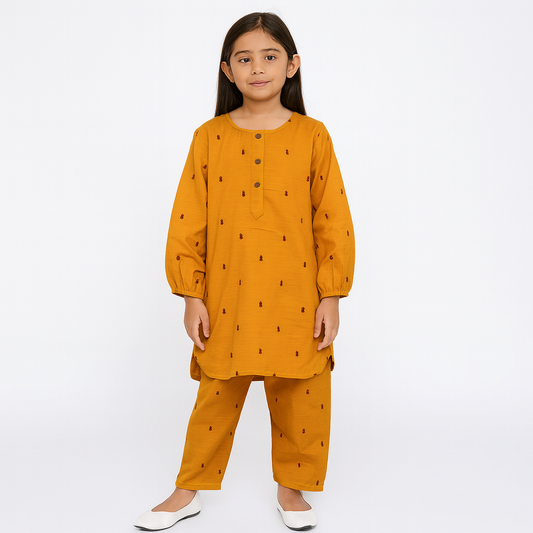 Girl suit khadar fabric