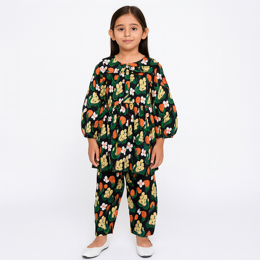 Girl suit cotton fabric