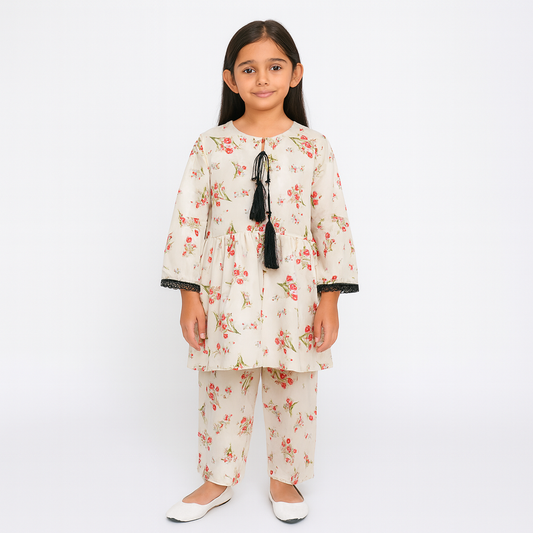 Girl suit cotton fabric