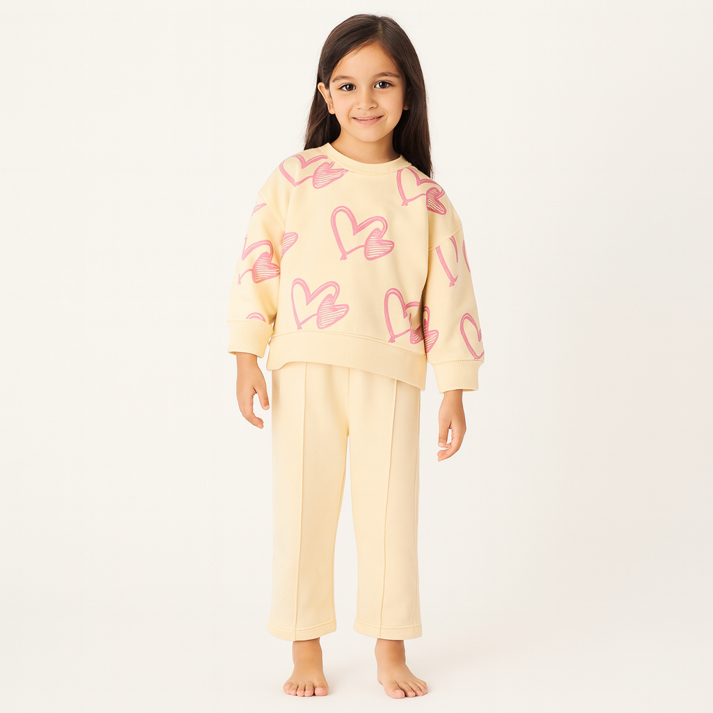 Girl flees 2 pc shirt trouser winter stuff