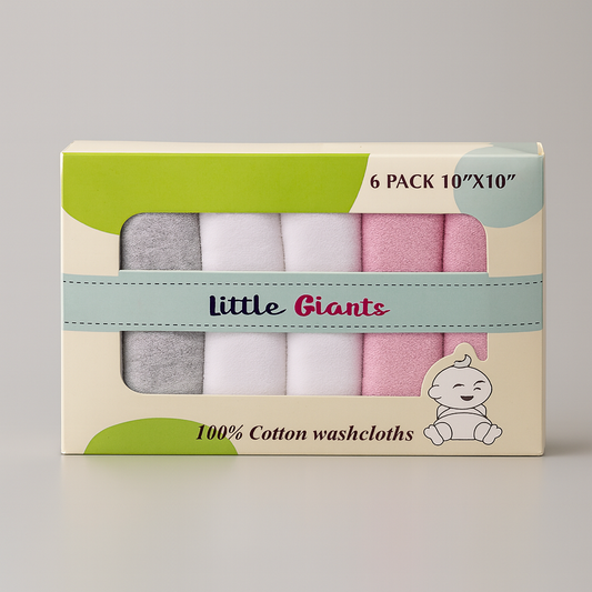 6 Pc Baby Face Towel